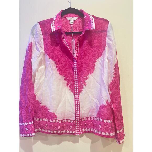 NEW NWT Lilly Pulitzer Passion Fruit Jungle Escape Kiran Button-Down Top Size S - Picture 4 of 9